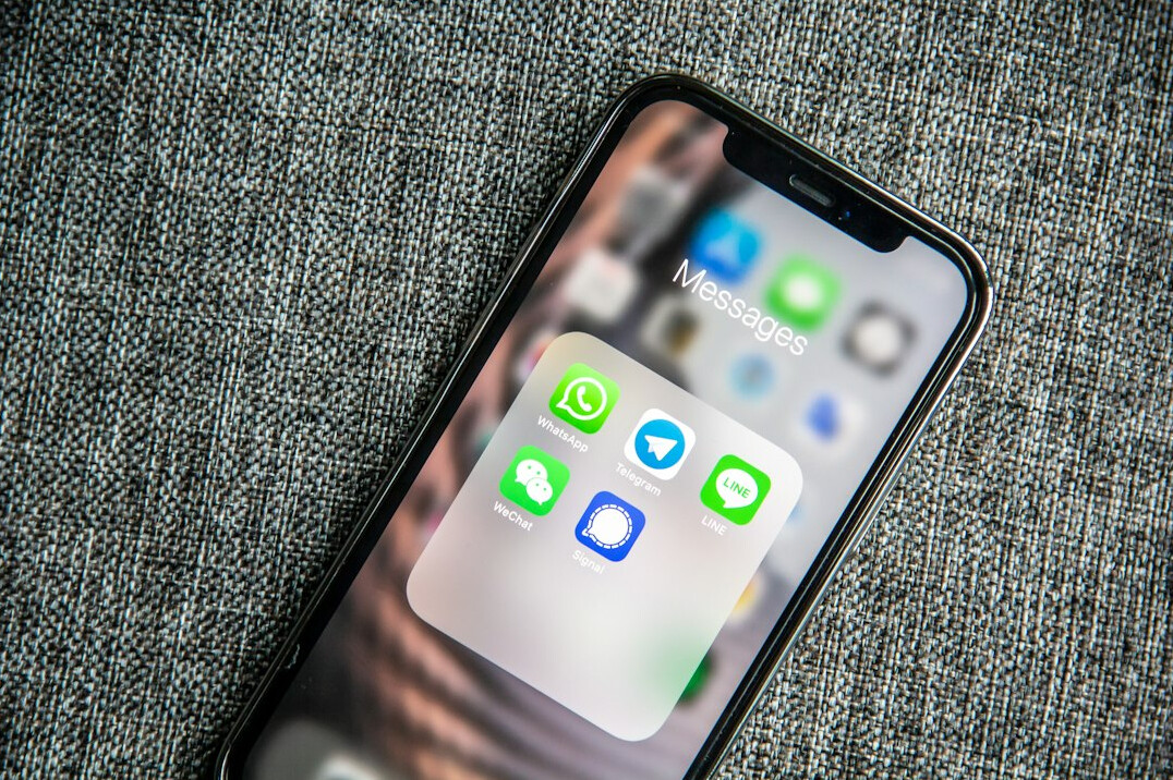 Smartphone screen showing messaging notifications