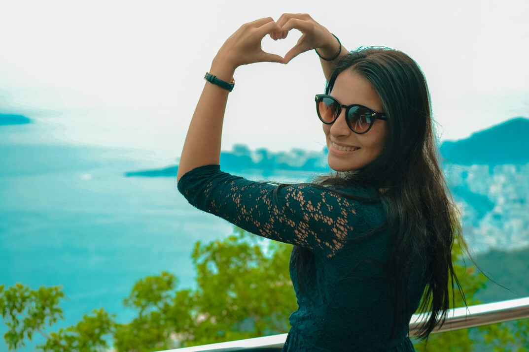 Portrait of a young Brazilian woman smiling