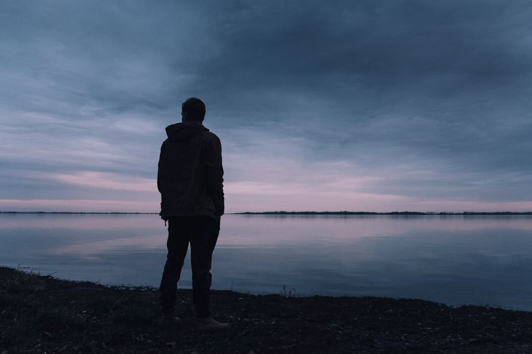 person reflecting alone