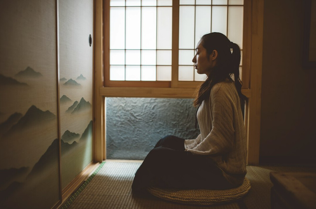 woman meditating for mindfulness