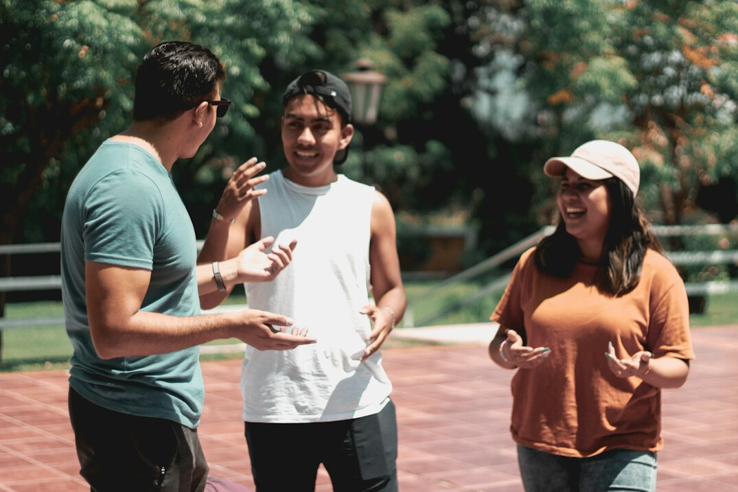 diverse group in conversation